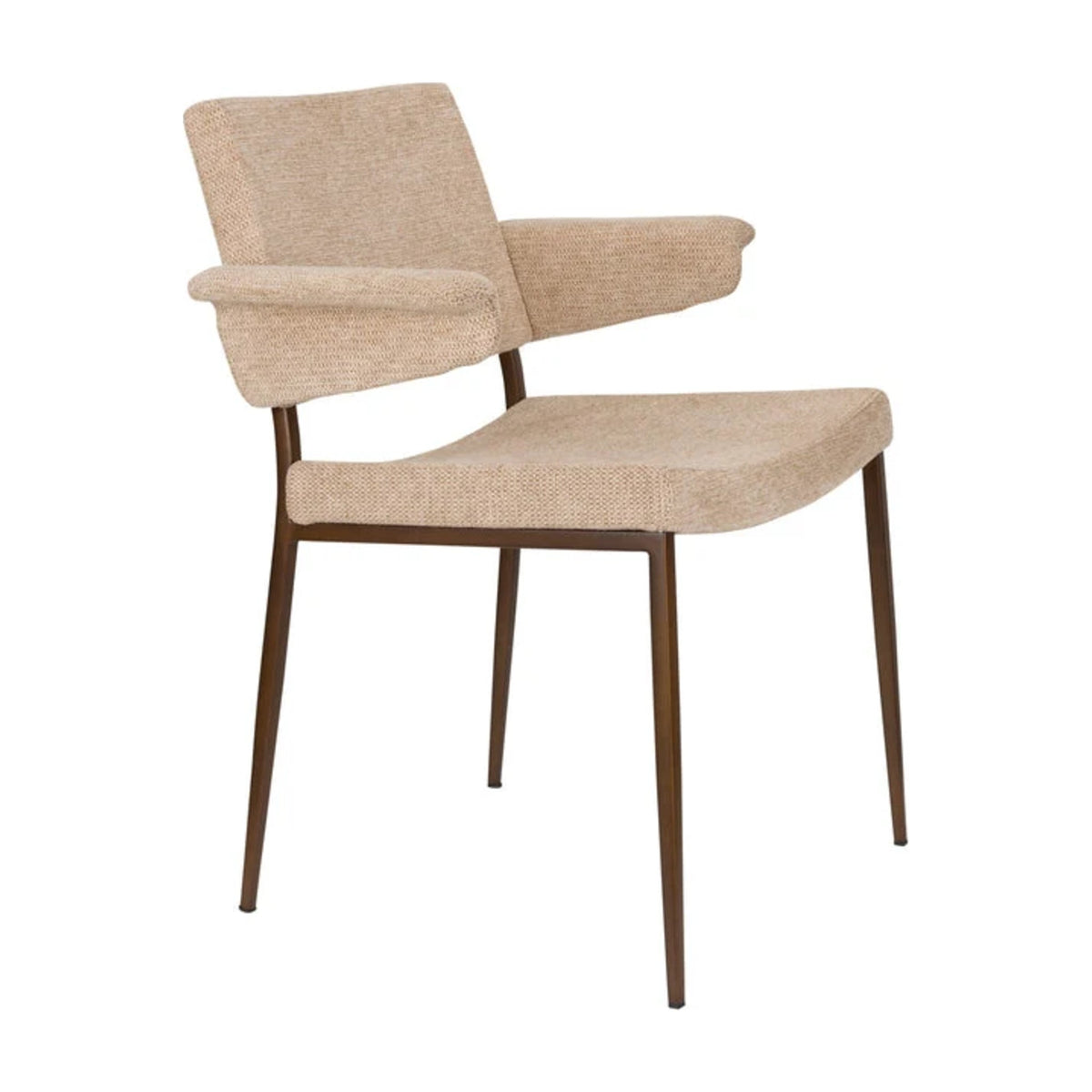 Armchair Portland Beige Domestica – Three Quarter View on White
