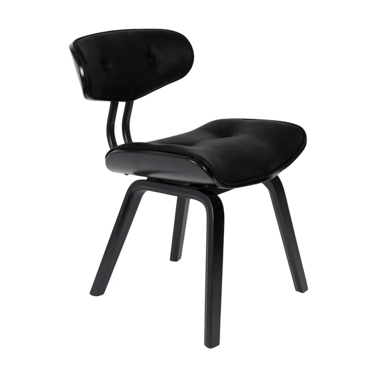 Dining Chair Blackwood Black Domestica – Three Quarter View on White