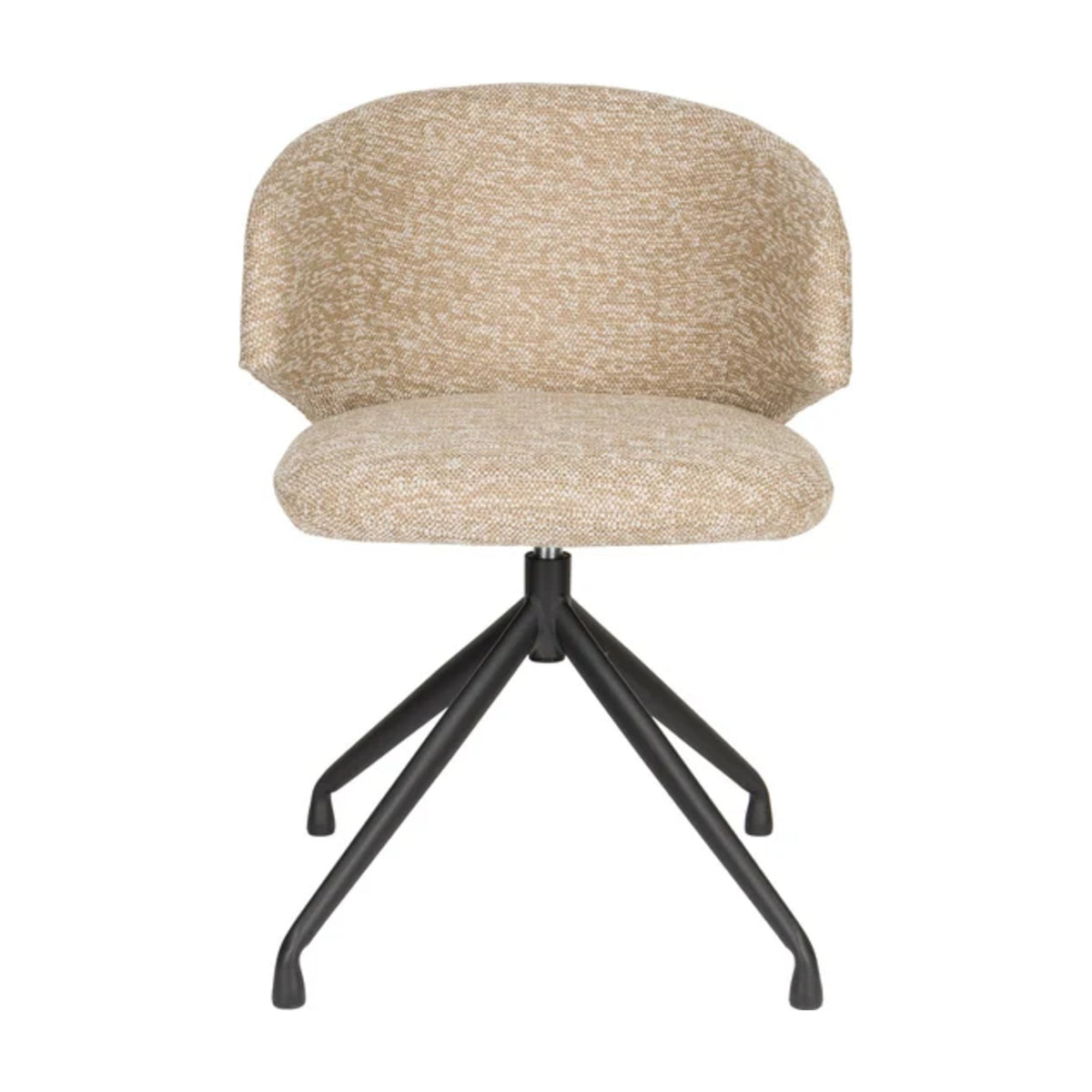 Dining Chair Balado Swivel Brown Domestica – Front View on White