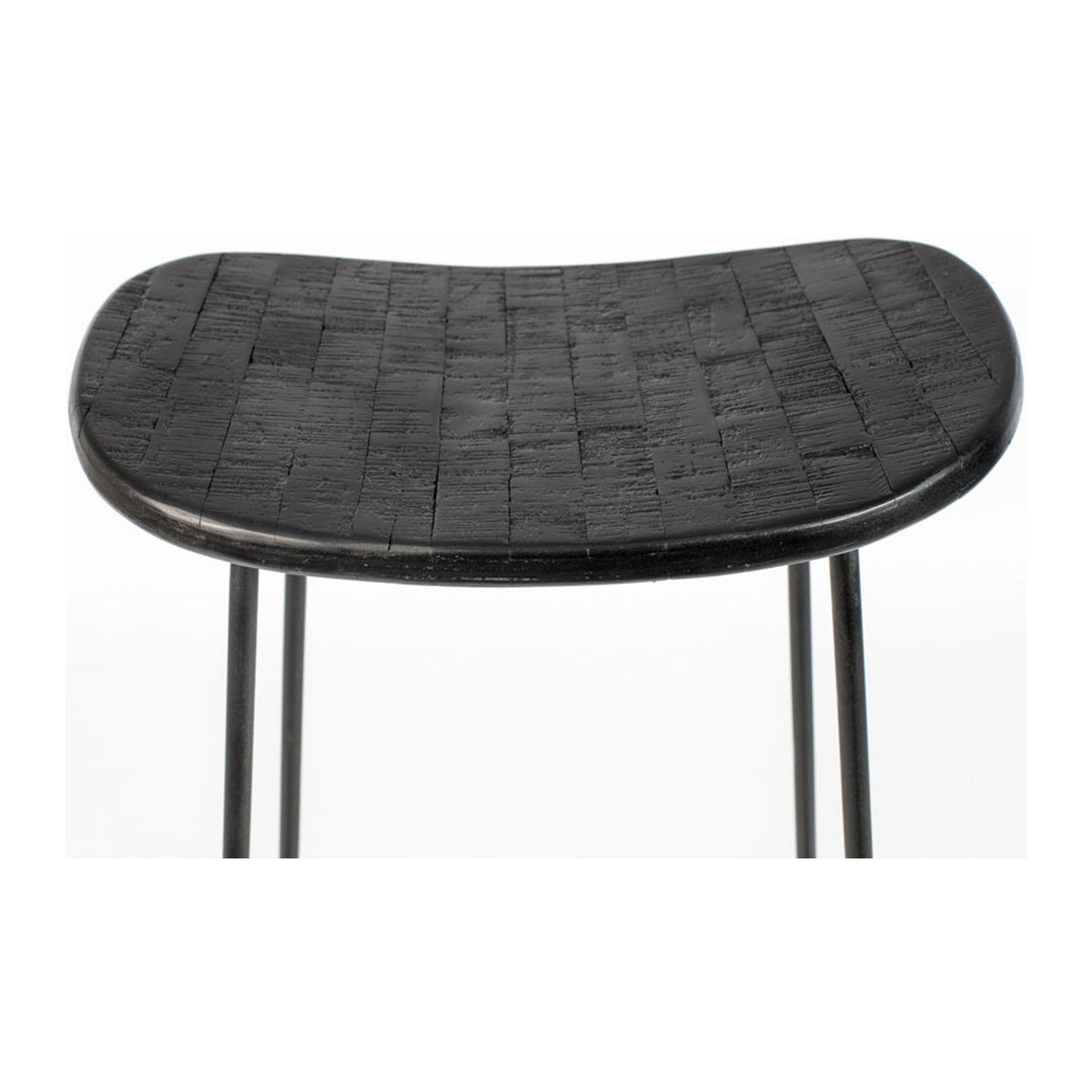Counter Stool Tangle Black Domestica – Black Seat Close-up