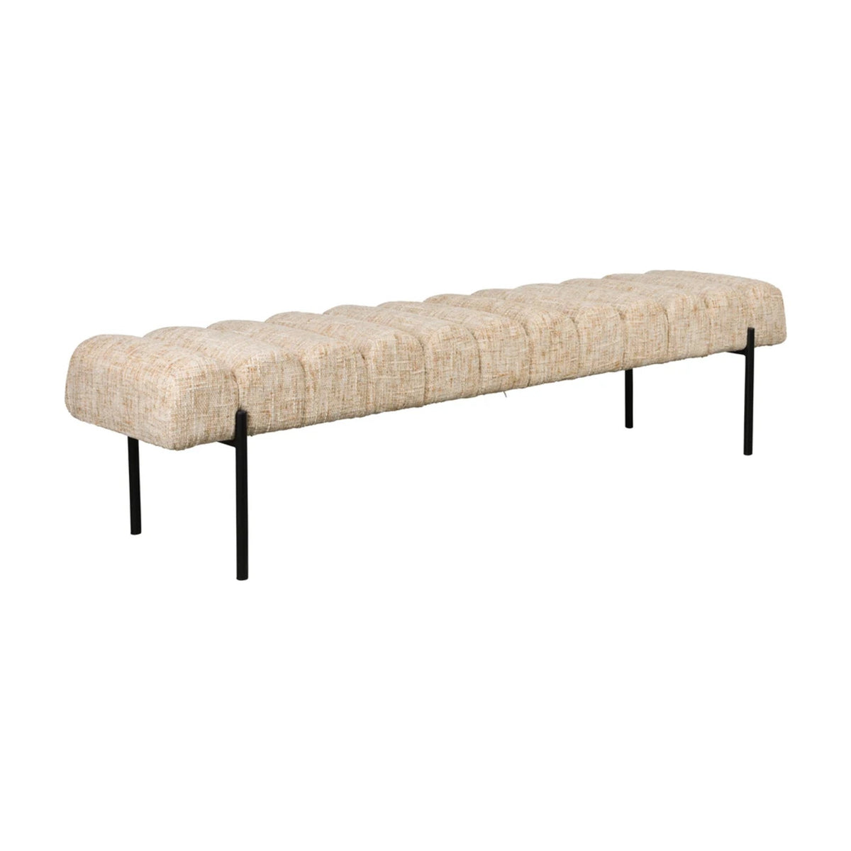 Bench Jethro 160 Beige Domestica – Three Quarter View on White