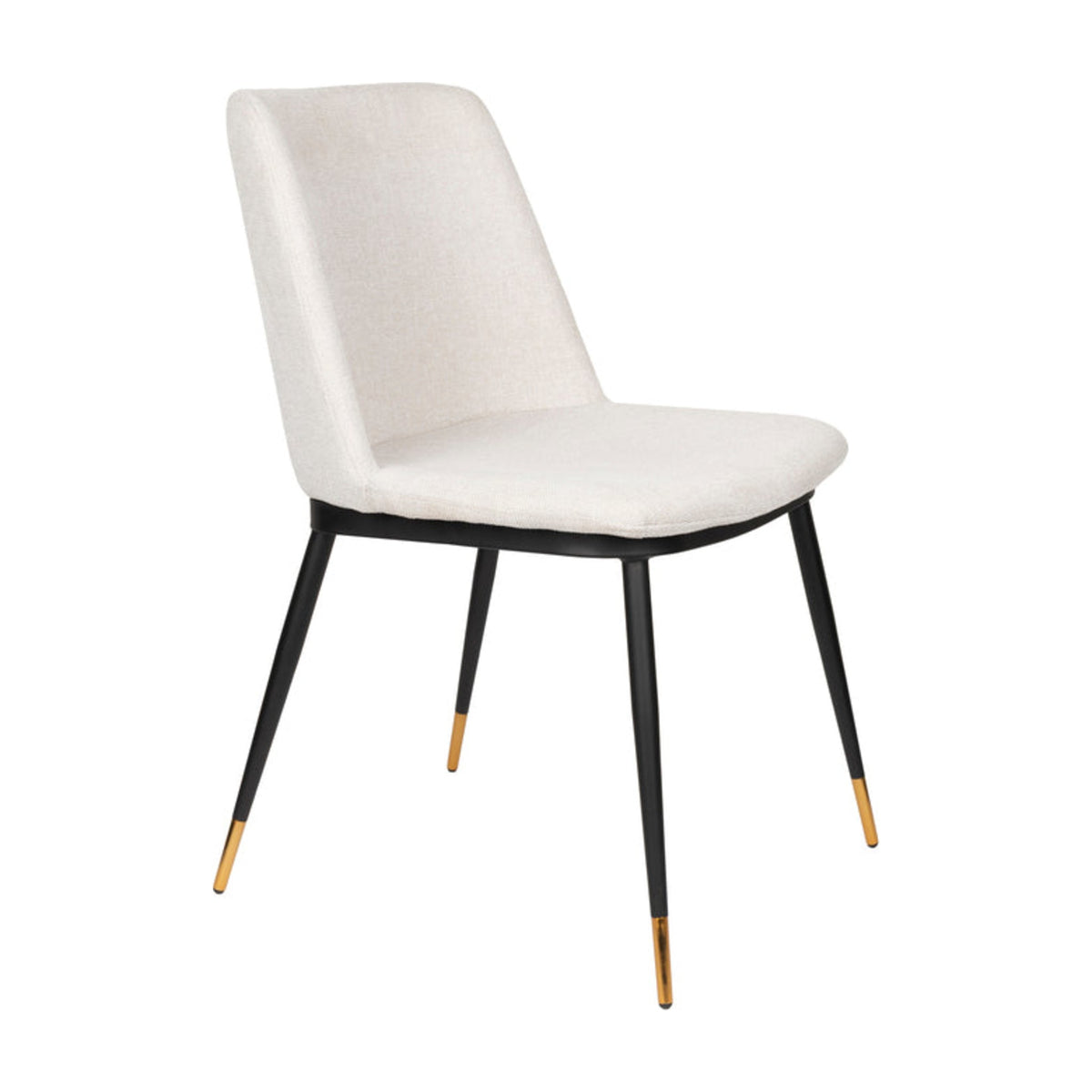 Dining Chair Lionel Beige Domestica – Three Quarter View on White