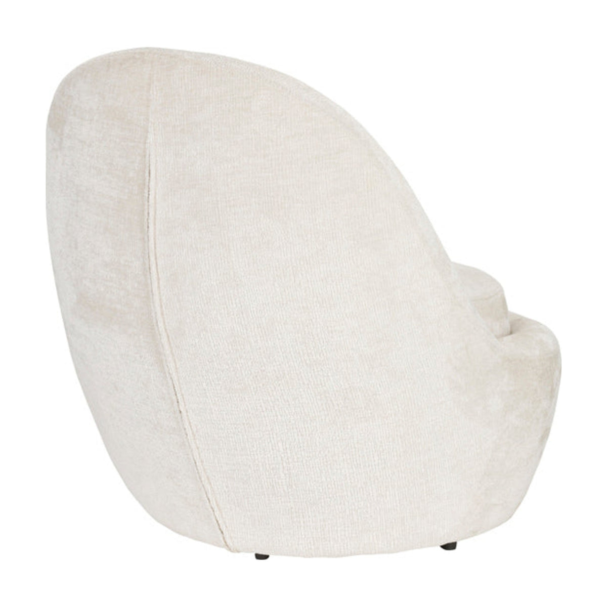 Lounge Chair Nash Off-White Domestica – Back Three Quarter View on White