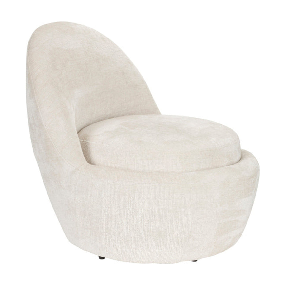 Lounge Chair Nash Off-White Domestica – Three Quarter View on White