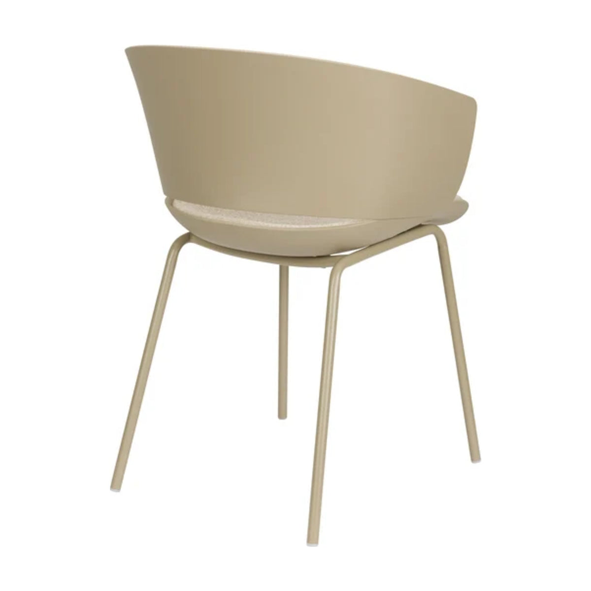 Dining Chair Jessica Beige Domestica – Back Three Quarter View on White