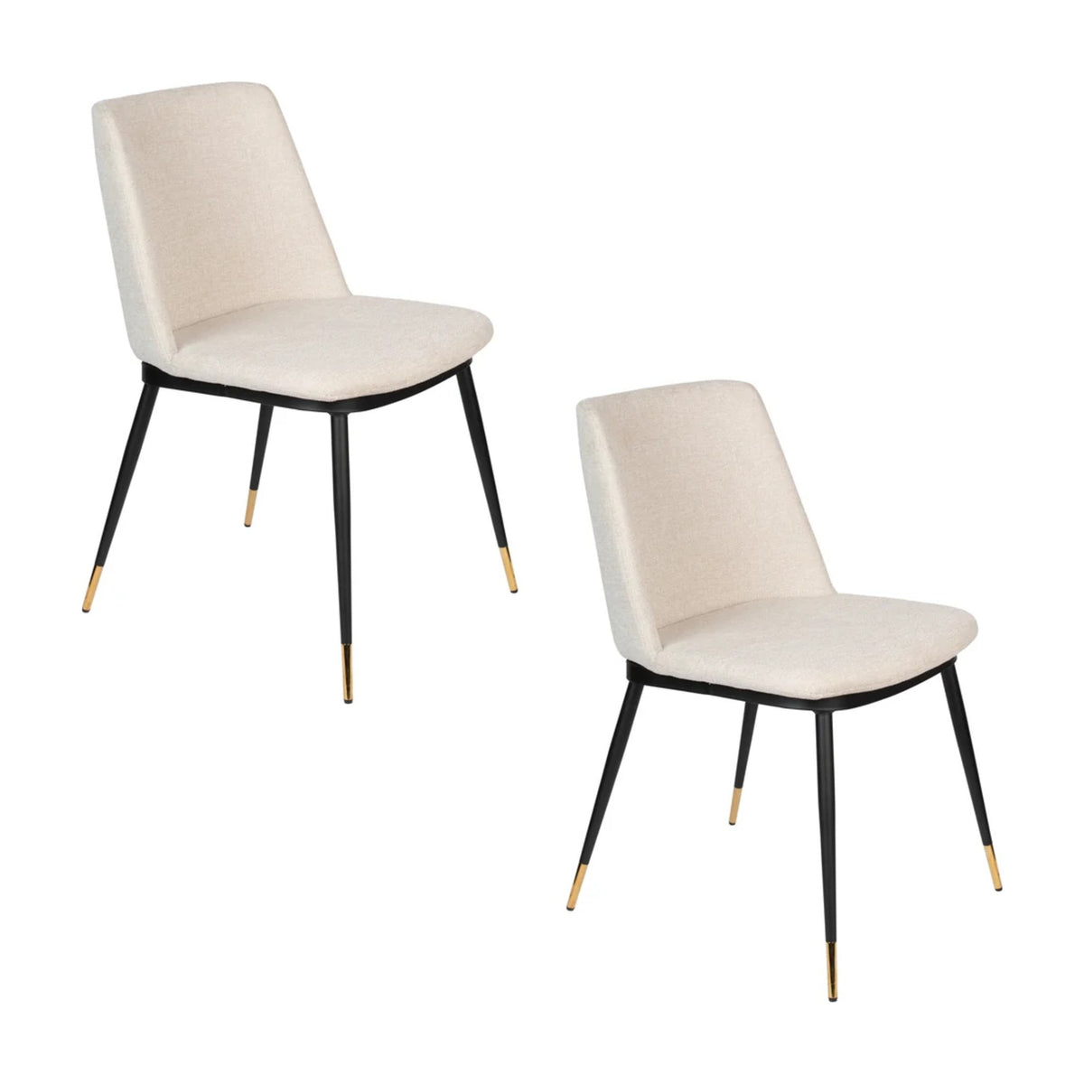 Dining Chair Lionel Beige Domestica – Set of Two Chairs, Three Quarter View