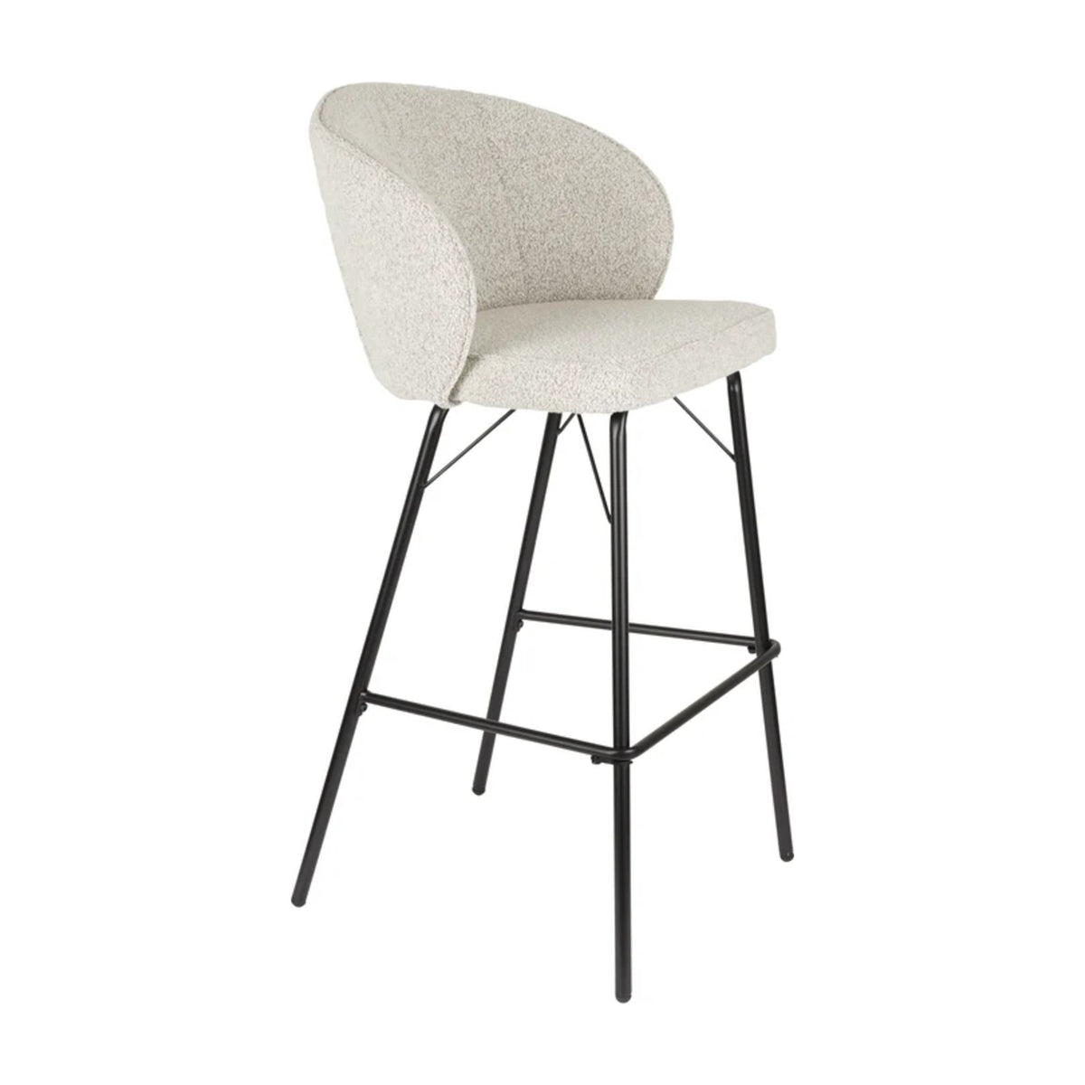 Barstool Joa Beige Domestica – Three Quarter View on White