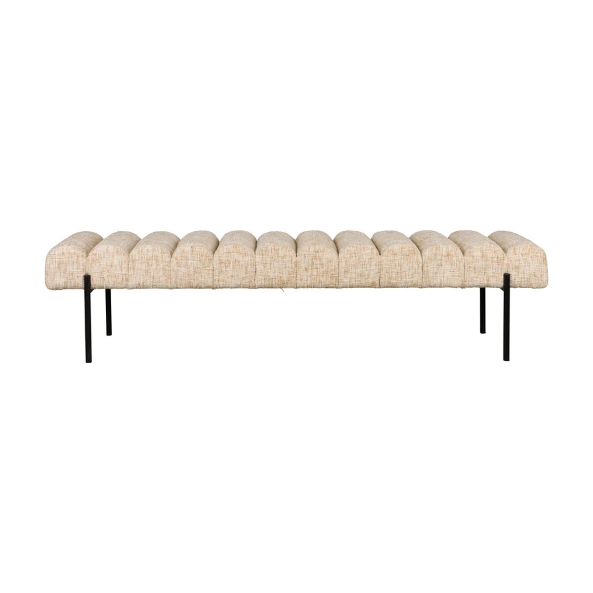 Bench Jethro 160 Beige Domestica – Front View on White