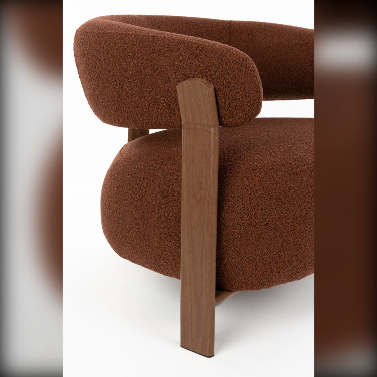 Lounge Chair Robyn Domestica – Wooden Frame and Armrest Side Close-up