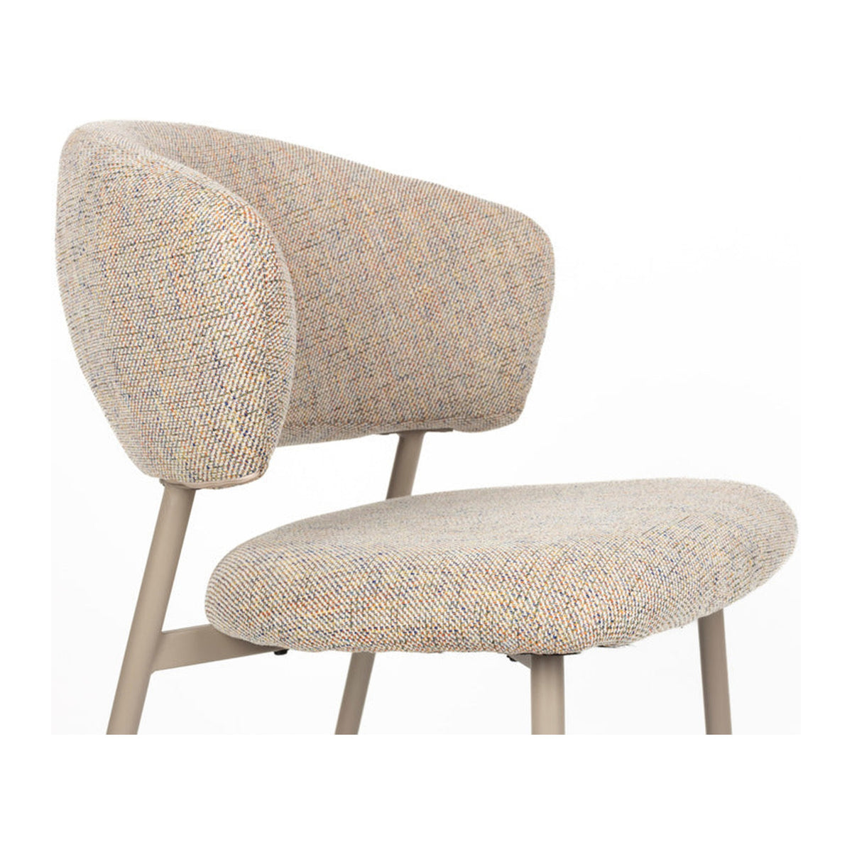 Dining Chair Jasmine Light Multicolour Domestica – Backrest and Seat Side Close-up