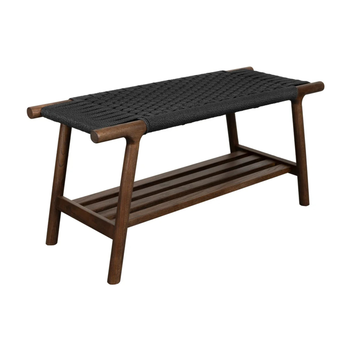 Bench Kintaro Walnut Domestica – Three Quarter View on White