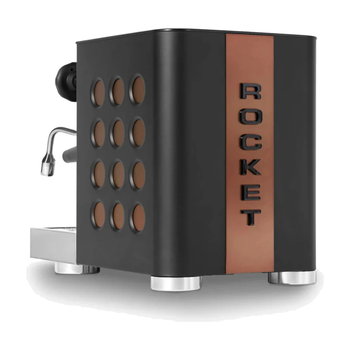 Espresso Machine Appartamento TCA Rocket Espresso Domestica – Black/Copper – Rear Three Quarter View