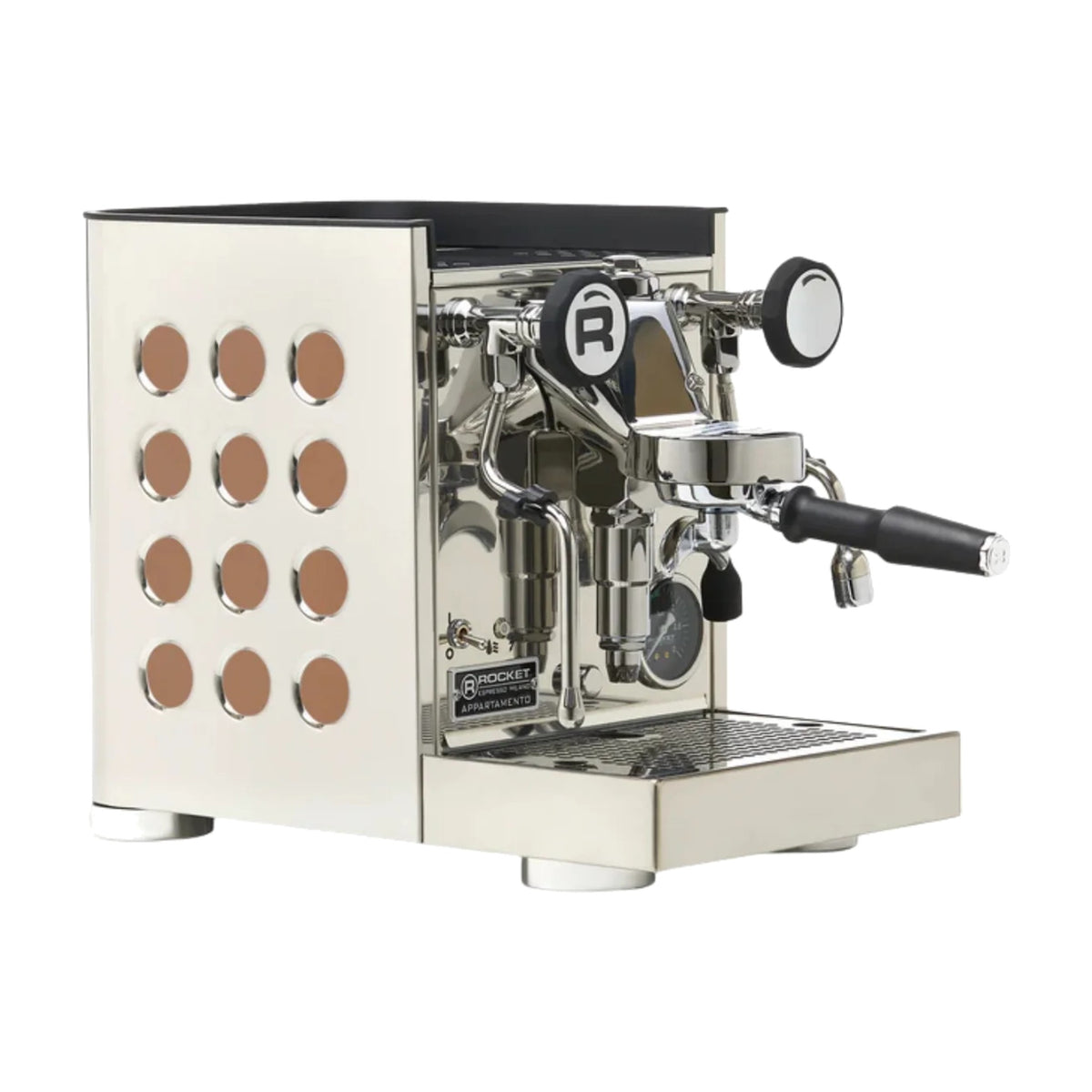 Espresso Machine Appartamento TCA Rocket Espresso Domestica – Inox/Copper – Side View