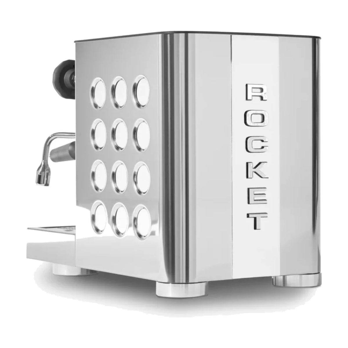 Espresso Machine Appartamento TCA Rocket Espresso Domestica – Inox/White – Rear Three Quarter View