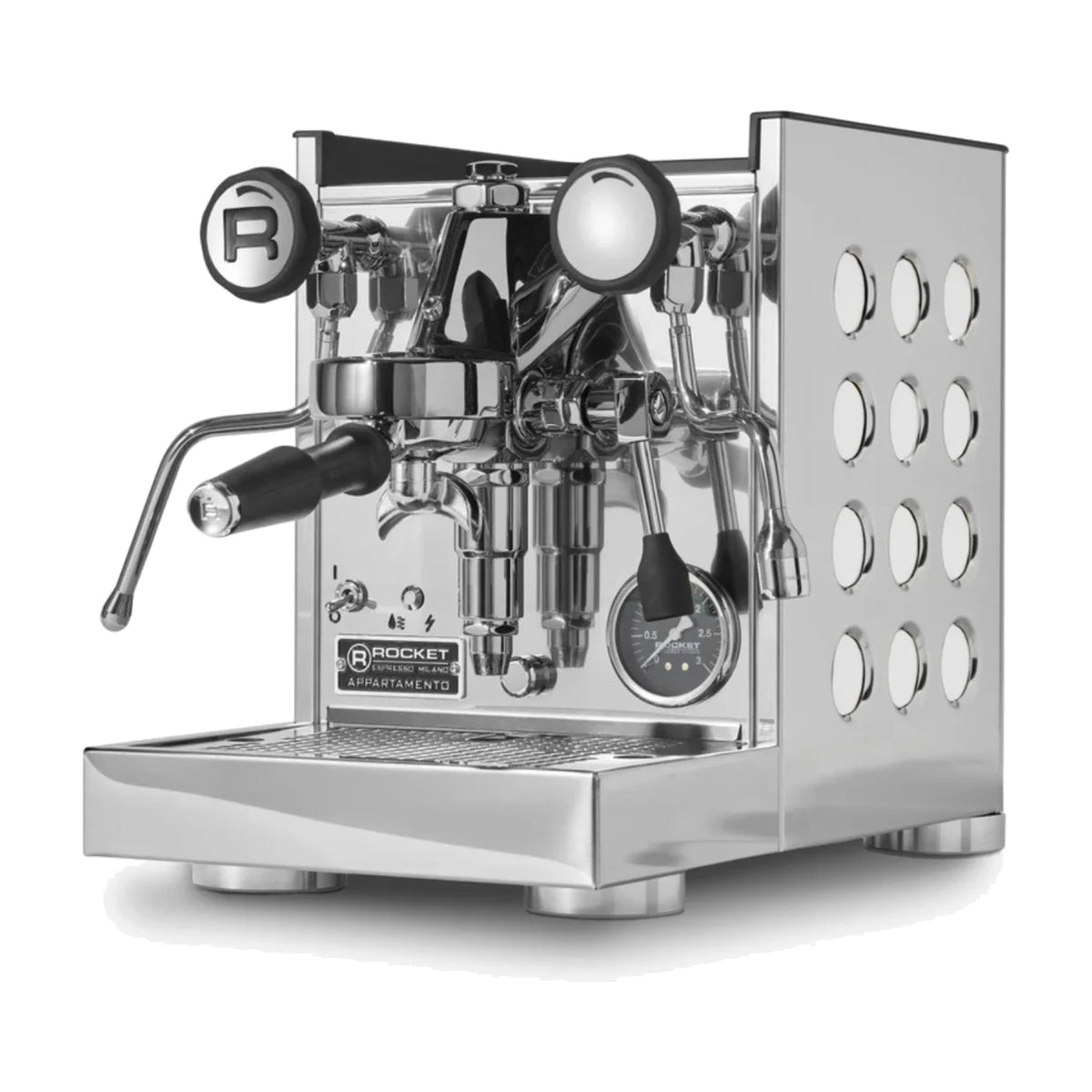Espresso Machine Appartamento TCA Rocket Espresso Domestica – Inox/White – Three Quarter View