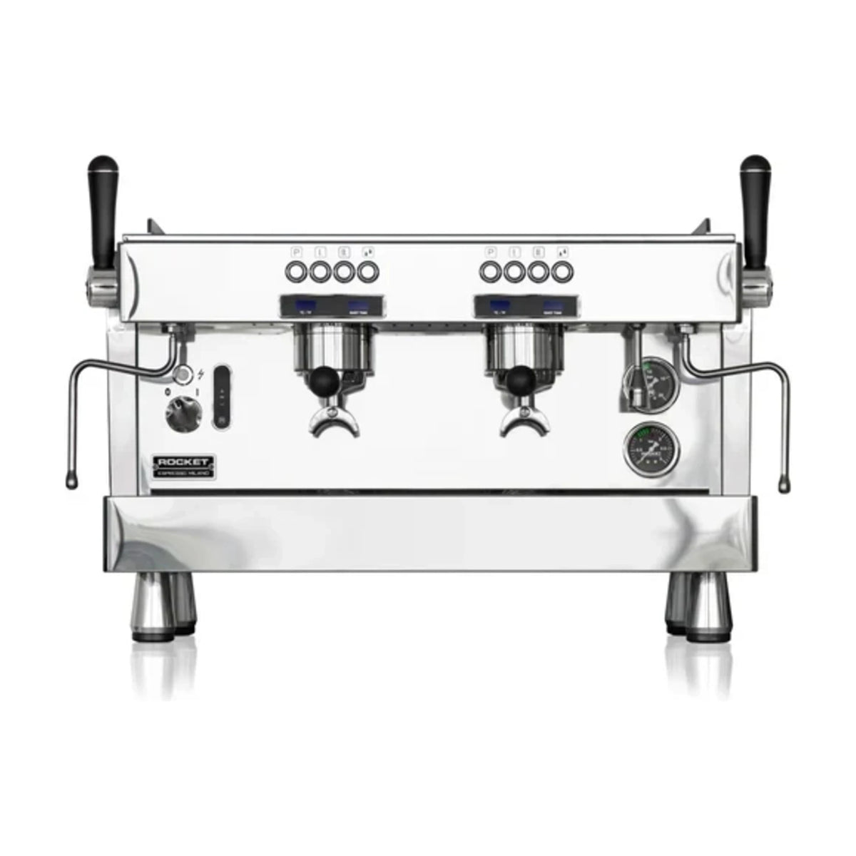 Coffee Machine R 9 Stainless Rocket Espresso Domestica – Front View on White