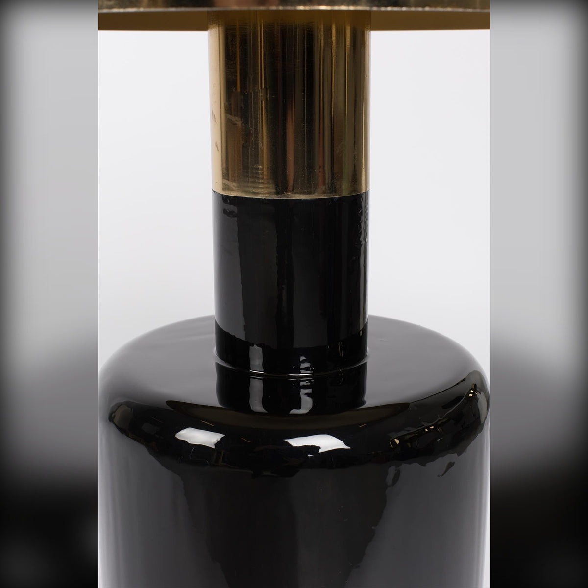 Side Table Glam Black Domestica – Gold Band Detail