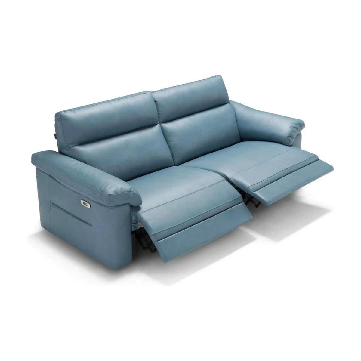 Sofa Belter Grey Domestica – Relax Version Three Quarter View on White – Shown in Light Blue