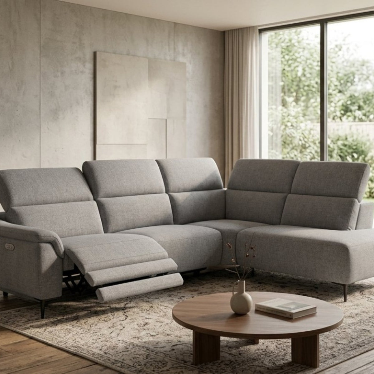 Sofa Muni 3-Seater Corner Grey Domestica – Lifestyle in Living Room