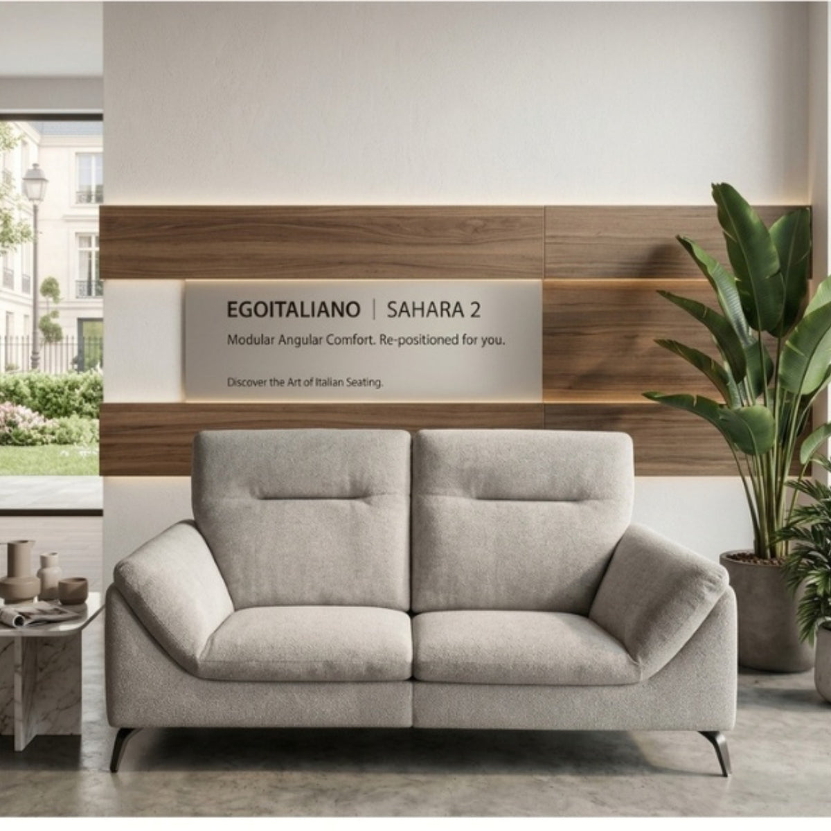 Sofa Sahara 2-Seater Grey Domestica – Lifestyle in Living Room