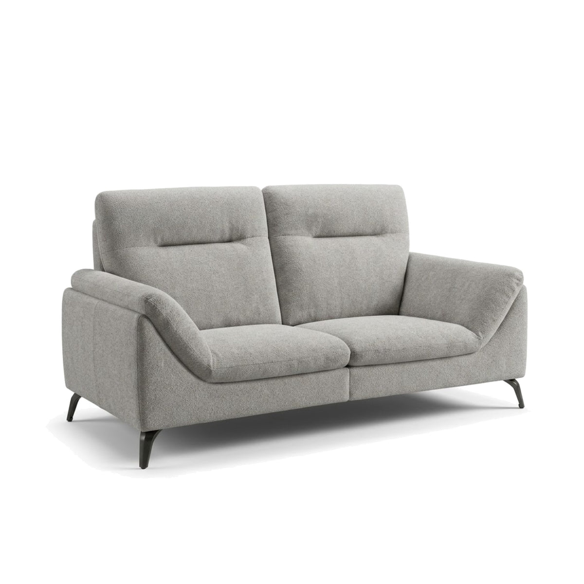 Sofa Sahara 2-Seater Grey Domestica – Three-Quarter View on White