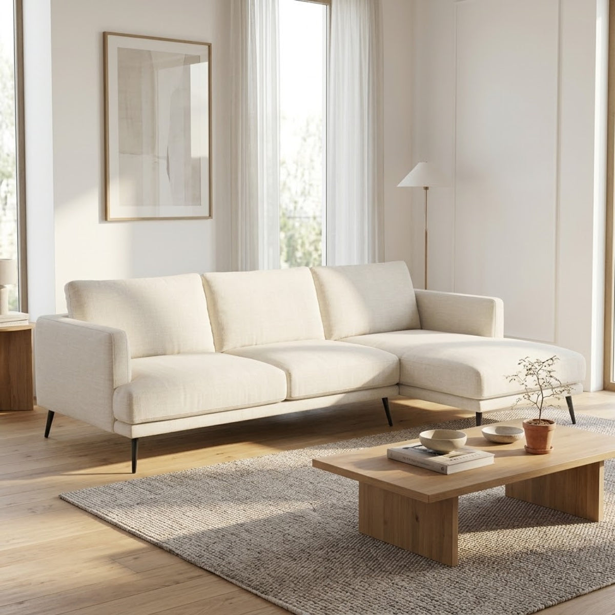 Sofa Sophia Corner Cream Domestica – Lifestyle in Living Room