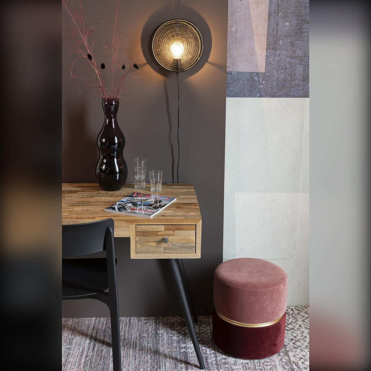 Stool Bubbly Candy Domestica – Lifestyle – Beside a Side Table