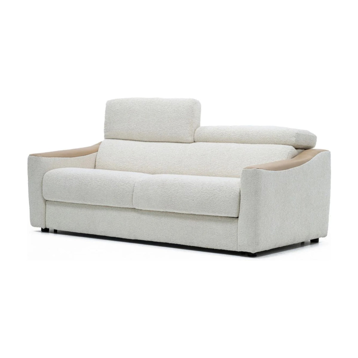 Sofa Strike Anthracite Grey Domestica – Three Quarter View on White – Shown in Light Fabric