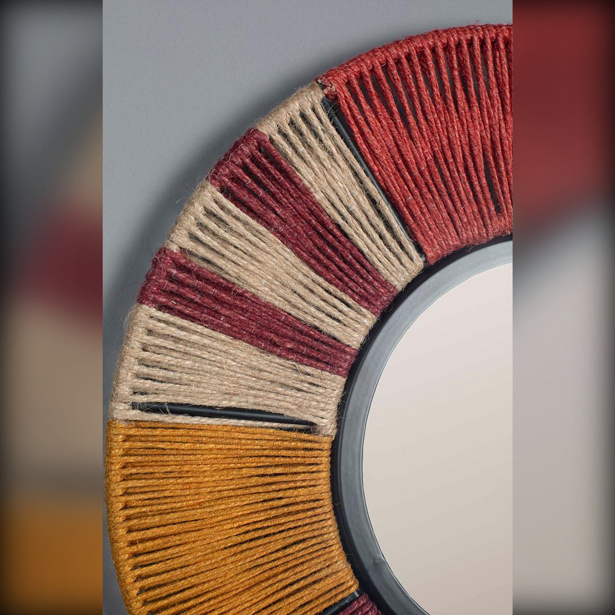 Mirror Surya Rope S Multicolour Domestica – Rope Frame Close-up