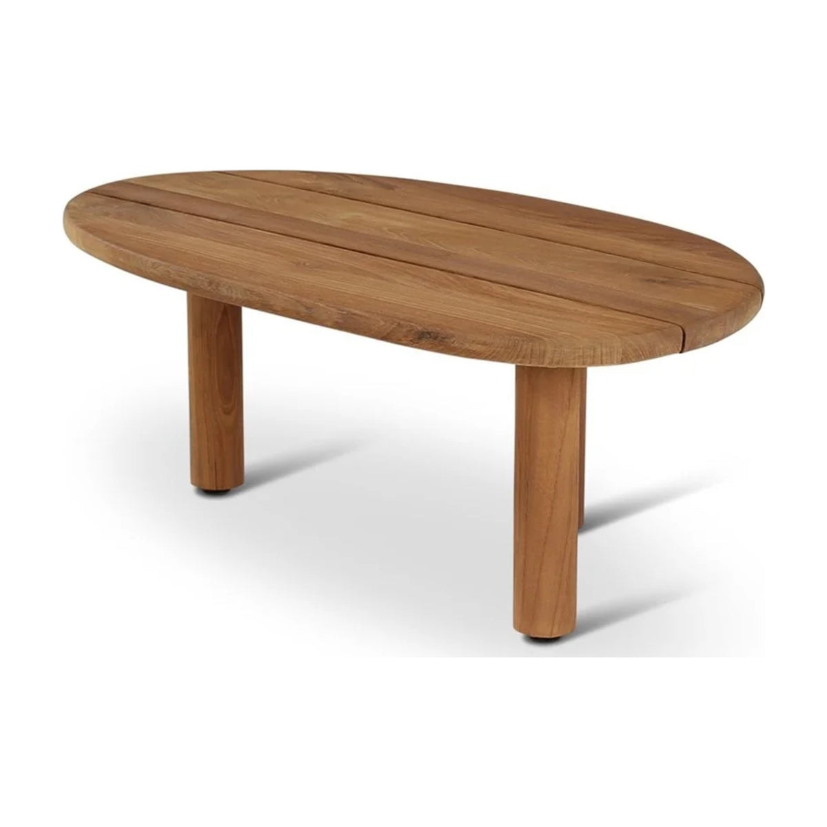 Coffee Table Oscar 85x47 Teak Natural Domestica – Three Quarter View on White