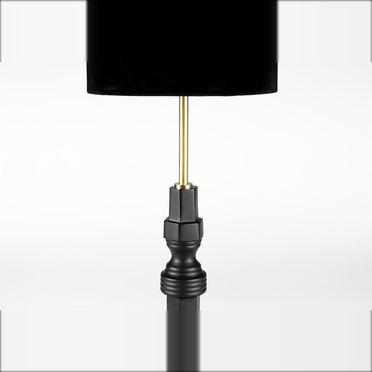 Table Lamp Totem Black Domestica – Velvet Shade Detail