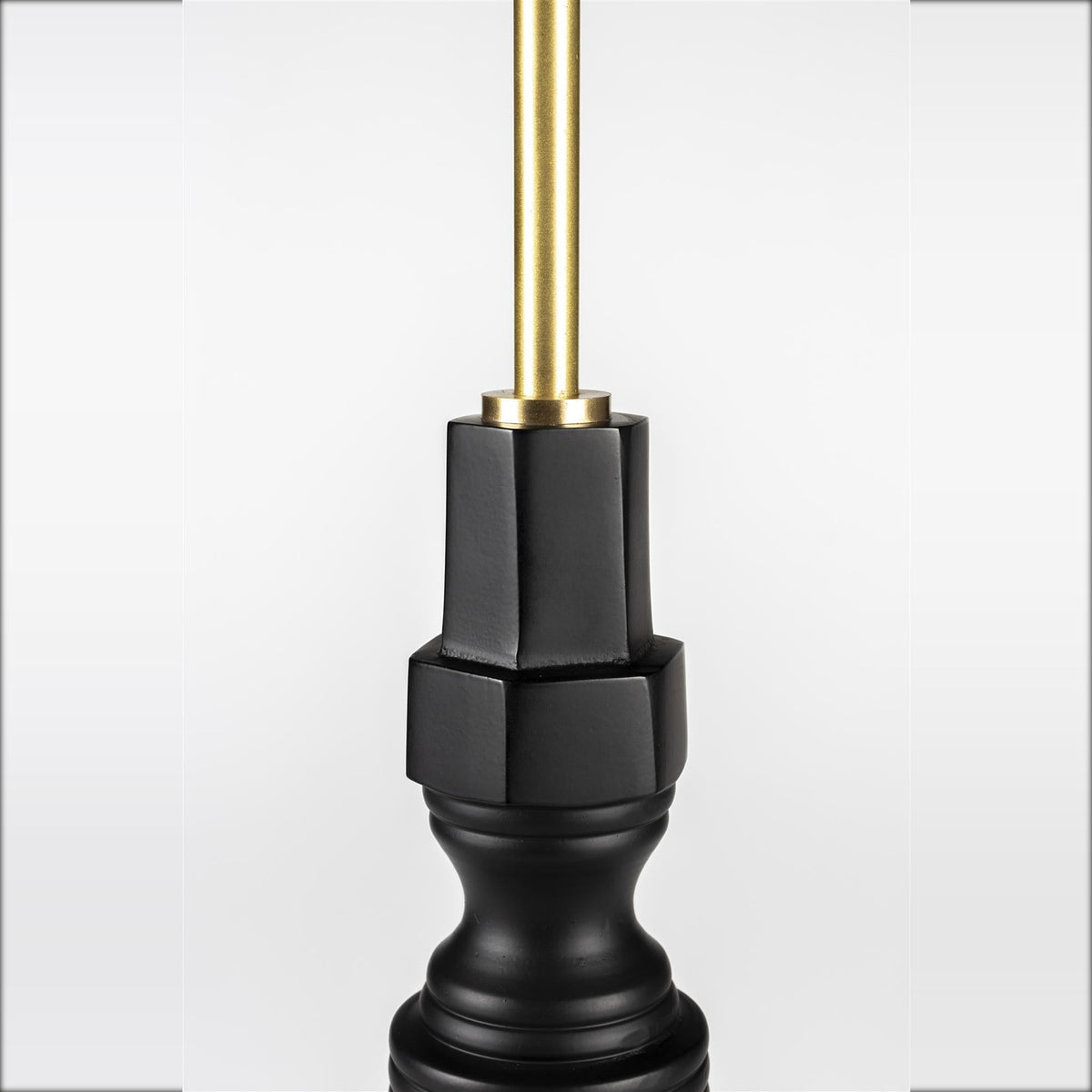 Table Lamp Totem Black Domestica – Turned Stem Detail