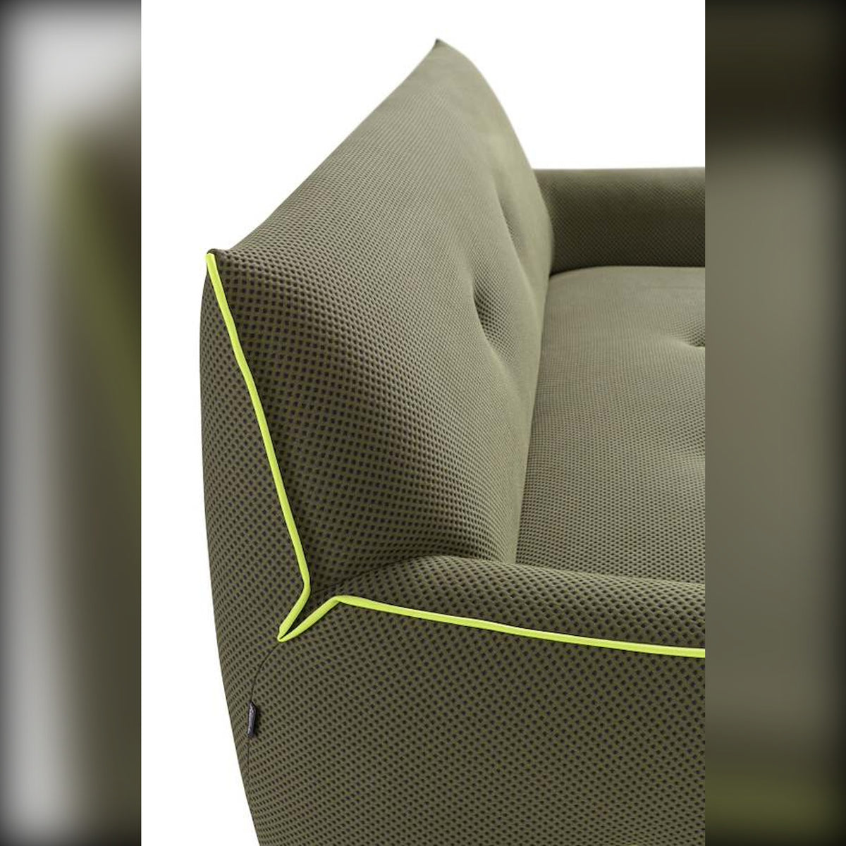 Egoitaliano Yuki 2P Maxi Sofa Forest Green Yellow Domestica – Rear Angle View