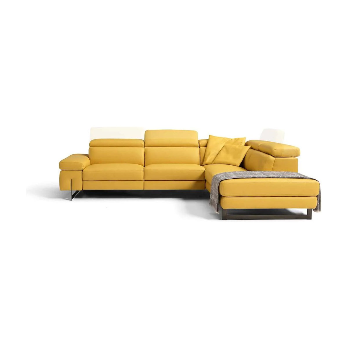Candice Domestica – Yellow Chaise Configuration, Three Quarter View on White