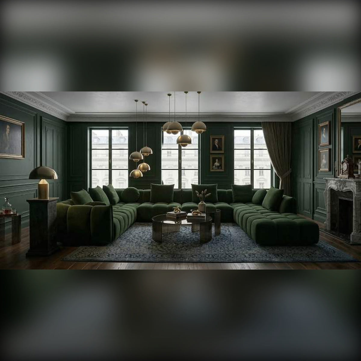 Sofa Eros 3-Seater Forest Green Domestica – Lifestyle Living Room