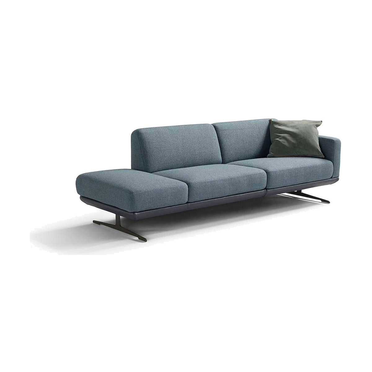 Divano Gloria Slim 2P Chaise Blue Domestica – Three Quarter View