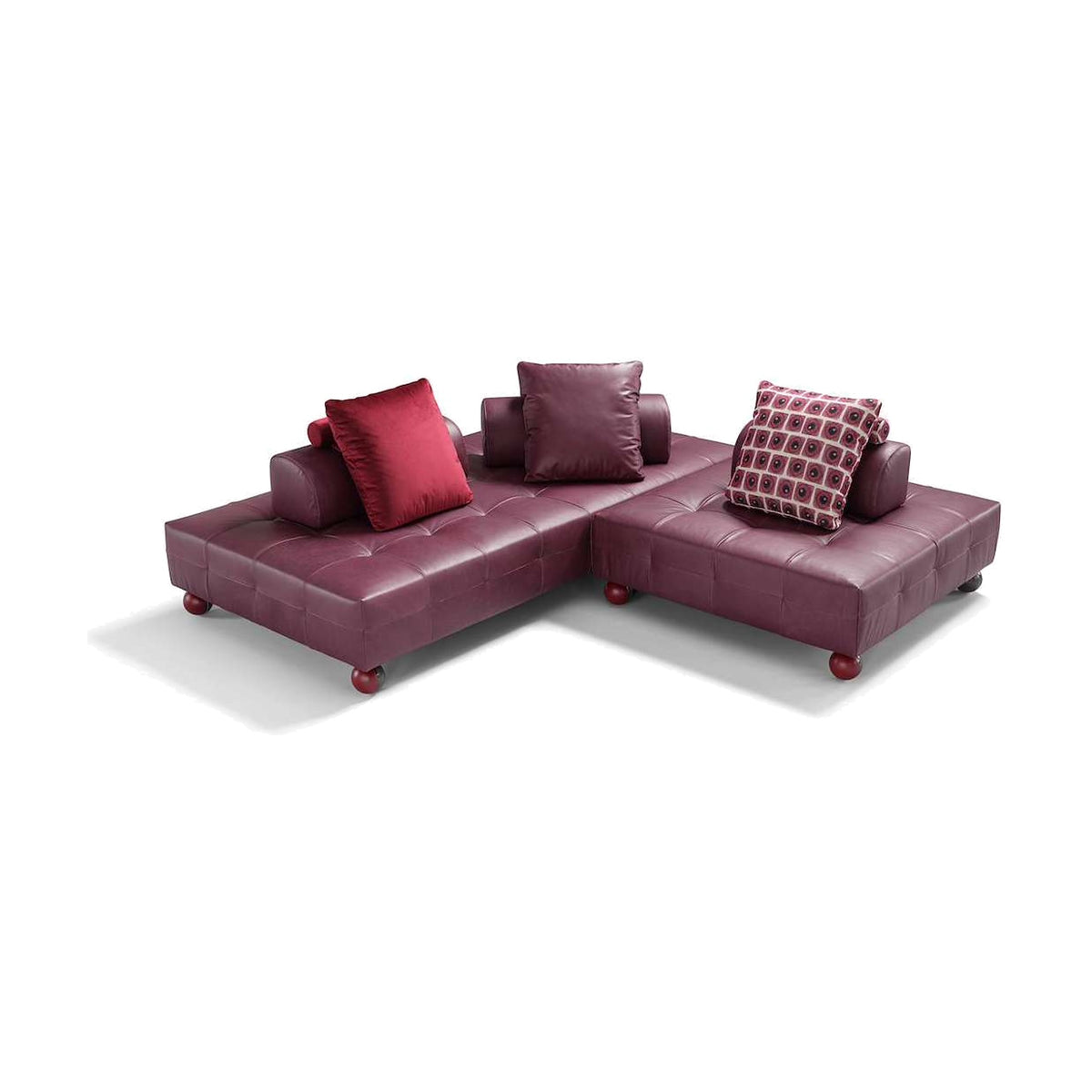 Divano L’EGO Composizione L Bordeaux Domestica – Top View L Configuration