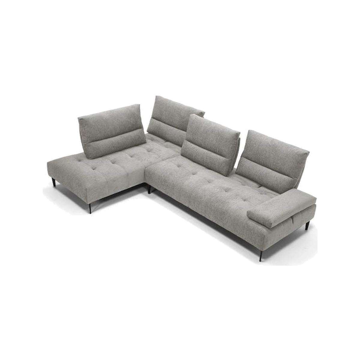 Egoitaliano Tate Corner Penisola Sofa Greige Fabric Domestica – Rear Angle View