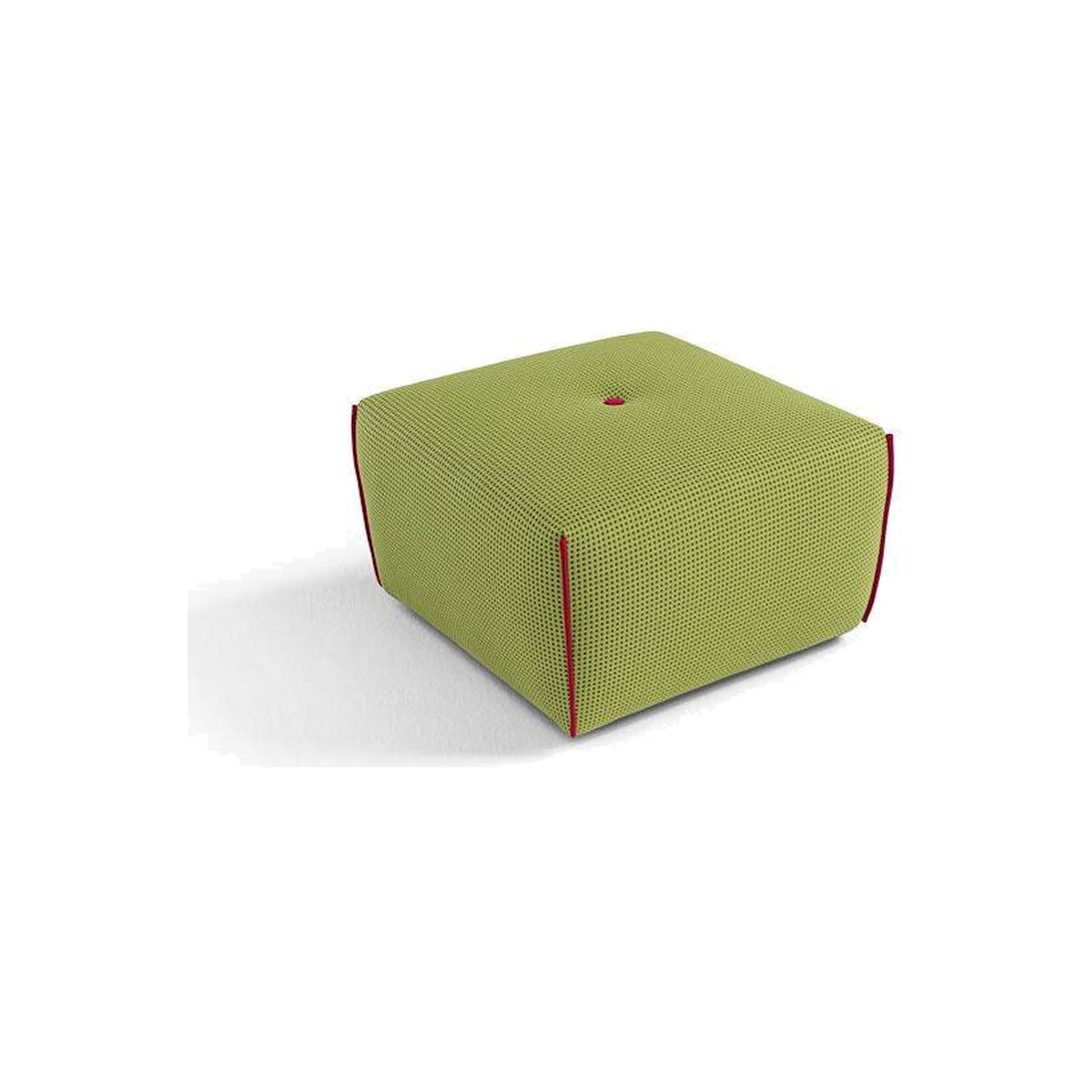 Egoitaliano Yuki Pouf Quadrato Lime Green Fuchsia Domestica – Top View