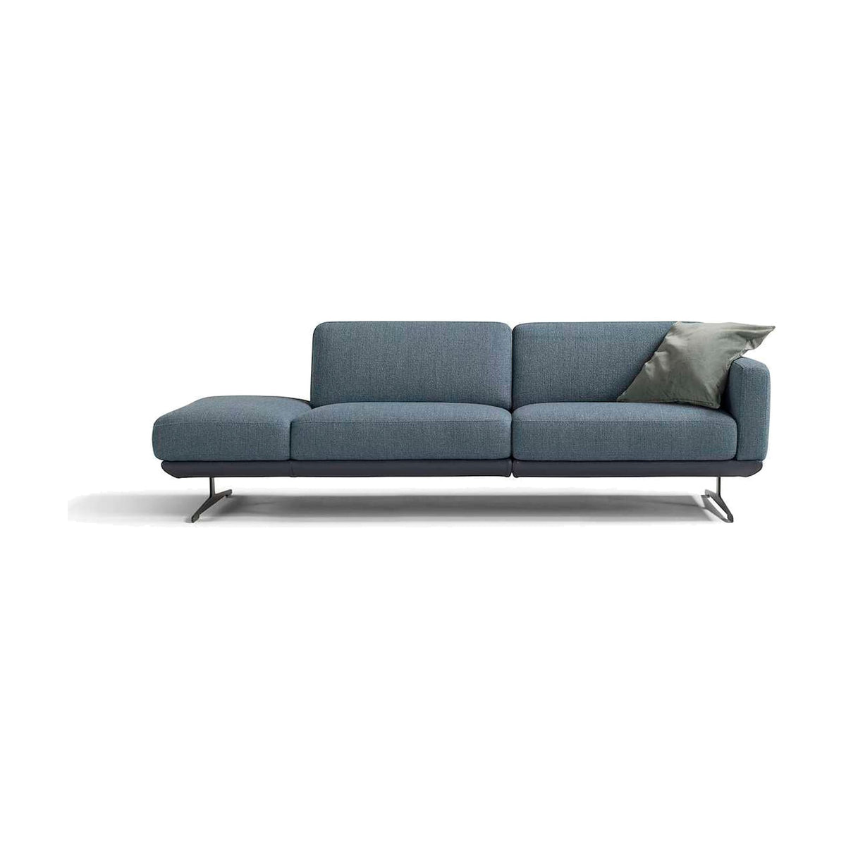 Divano Gloria Slim 2P Chaise Blue Domestica – Front View