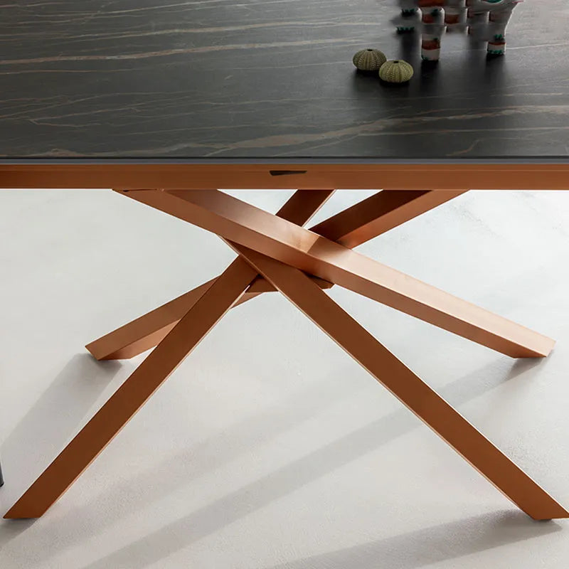 Table Tokyo Extendable 160x90 Domestica – Leg Detail – Shown with Copper Base
