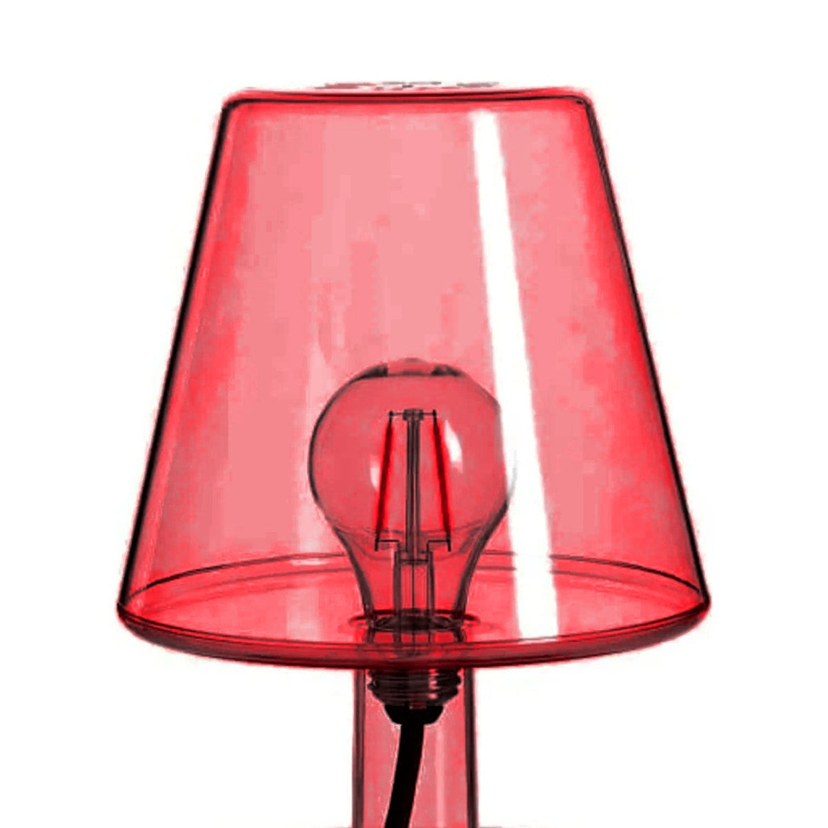 Transloetje Red Domestica – Detail – Shade and Bulb – Colour Digitally Matched