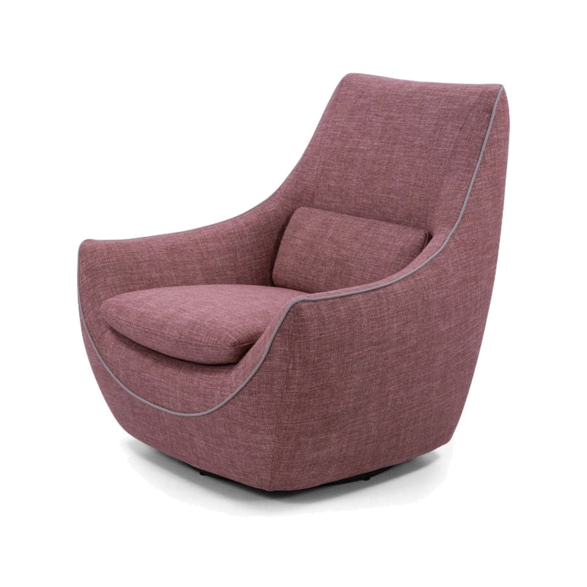 Armchair Ula Swivel Purple Velvet Domestica – Front View