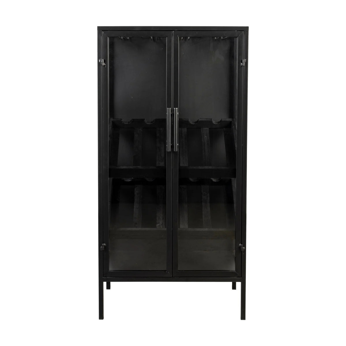 Wine Cabinet Rob Black Domestica – Front View on White