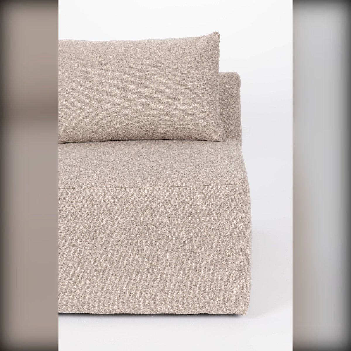 Sofa Element Prosper Seat Left Cappuccino Domestica – Back Cushion and Seat Close-up