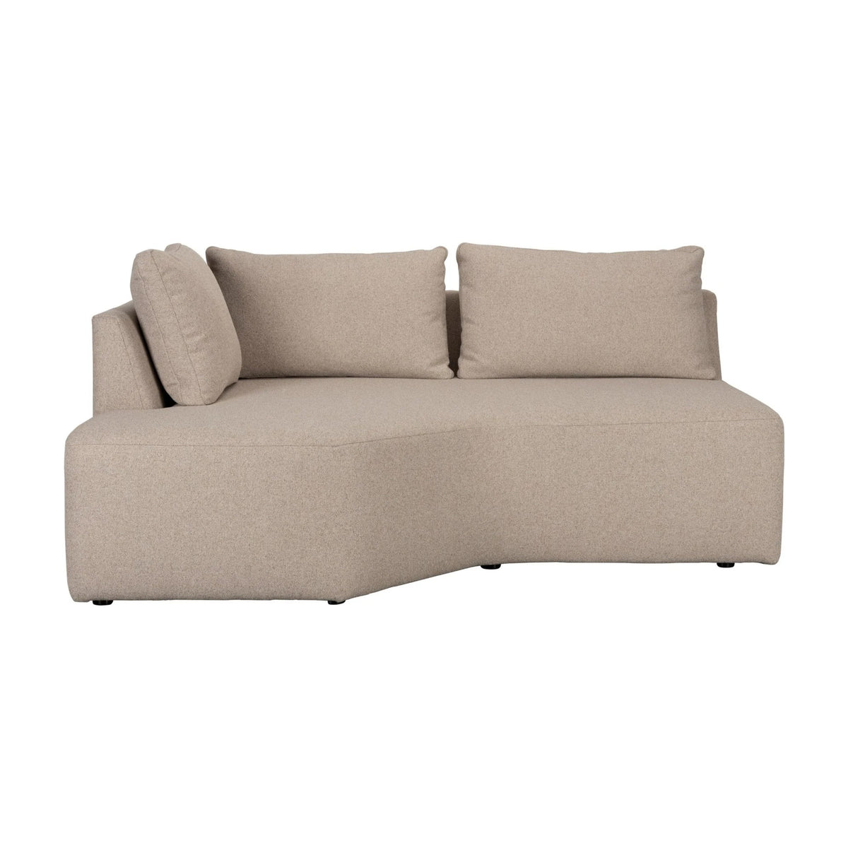 Sofa Element Prosper Seat Left Cappuccino Domestica – Front View on White