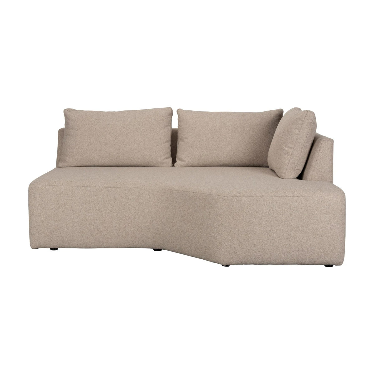 Sofa Element Prosper Seat Right Cappuccino Domestica – Front View on White