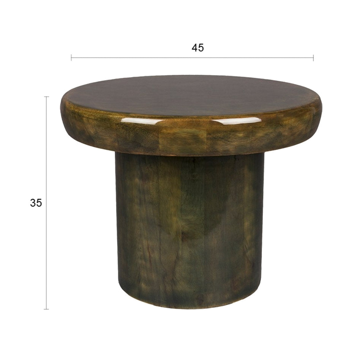 Side Table Mush L Green Domestica – Dimensions Drawing