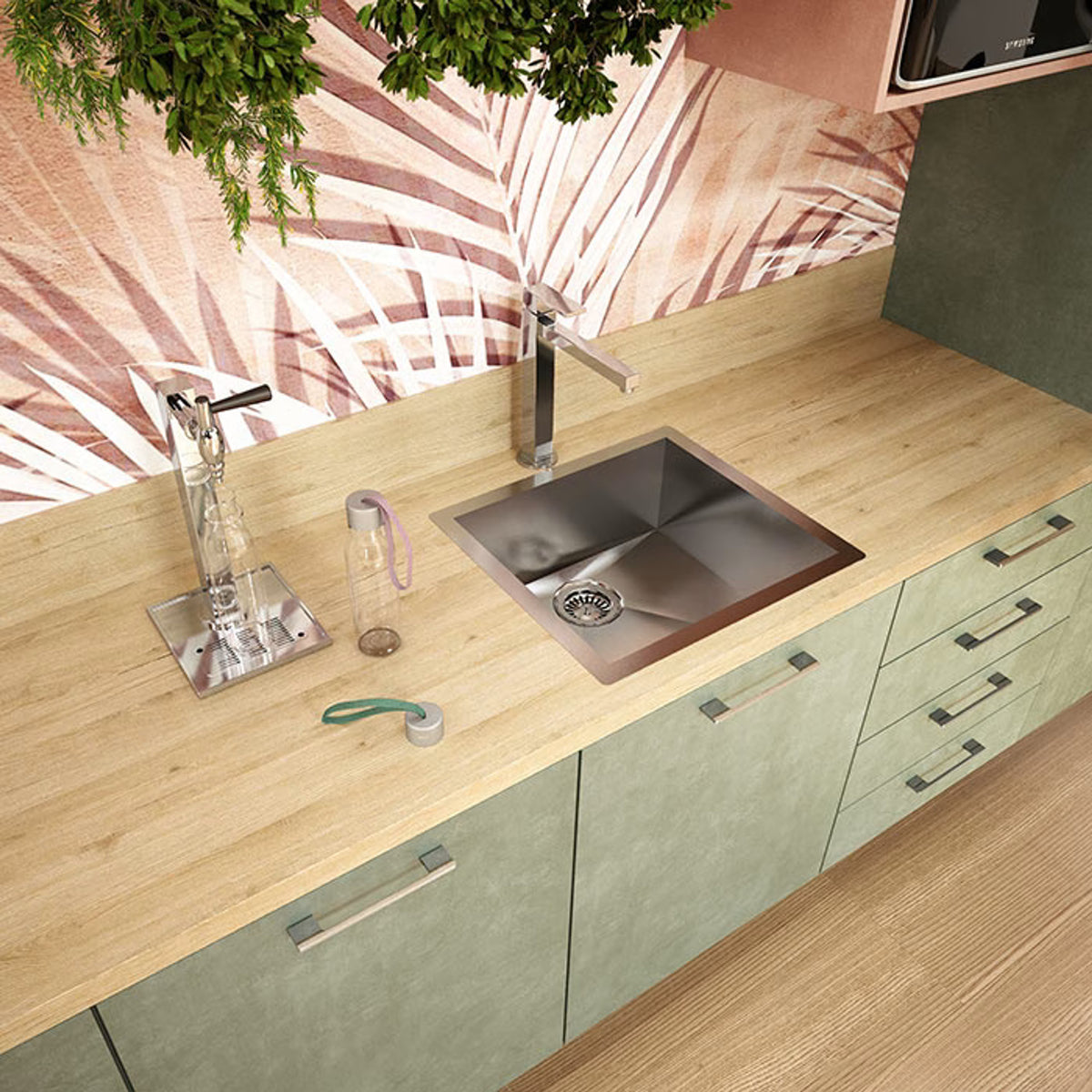 Vama Kitchen for Business Domestica – Viola Sink Run with Artwood Laminate Worktop
