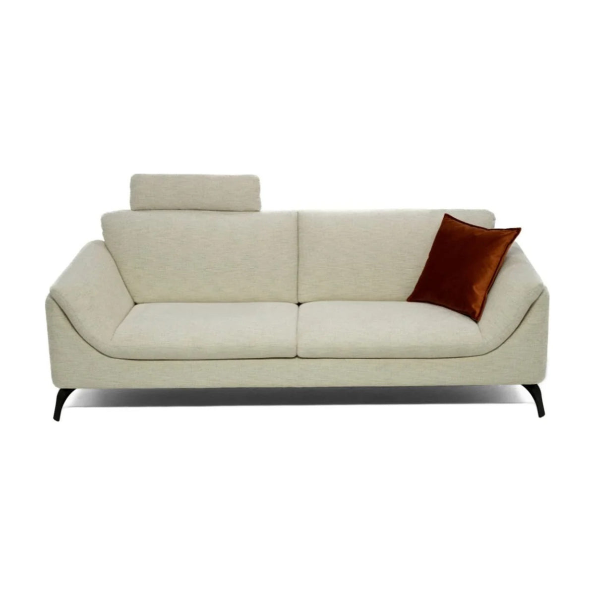 Sofa Sahara High Backrest Domestica – Raised Headrest, Front View on White